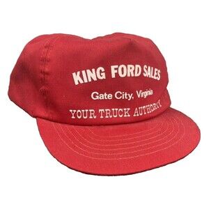 VTG 80's King Ford  Gate City VA Mesh Snapback Trucker Hat Cap Made in USA